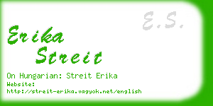 erika streit business card